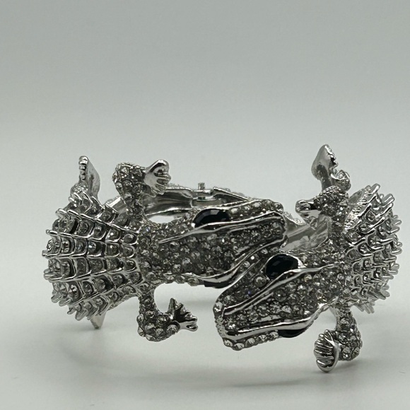 Kenneth Jay Lane Runway Double-Headed Alligator Bracelet - Picture 1 of 7